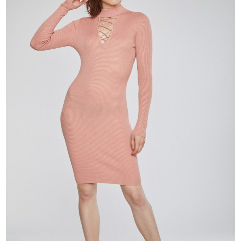 NEW New Look Long Sleeved Ribbed Dress